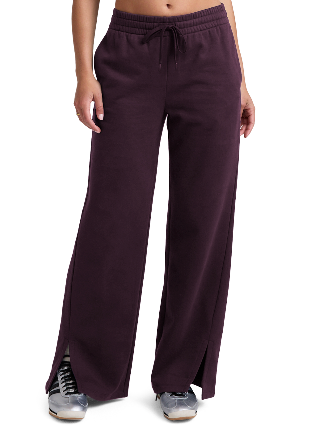 luxefleece tranquil slit wide leg pant