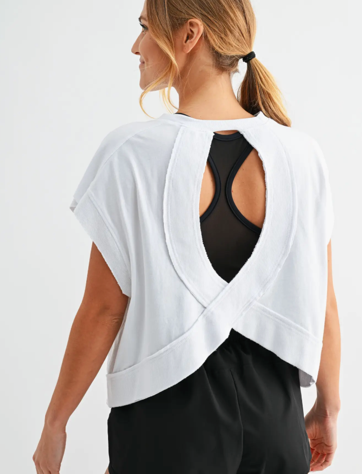 Flow Open-Back Pima Cotton Tee