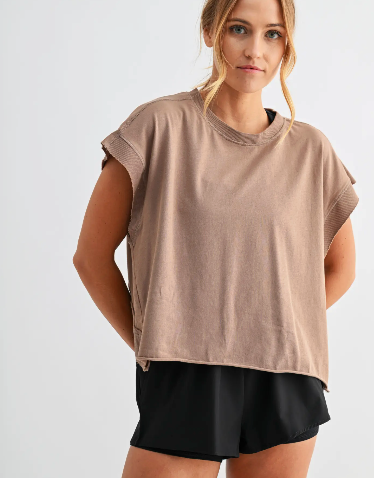 Flow Open-Back Pima Cotton Tee
